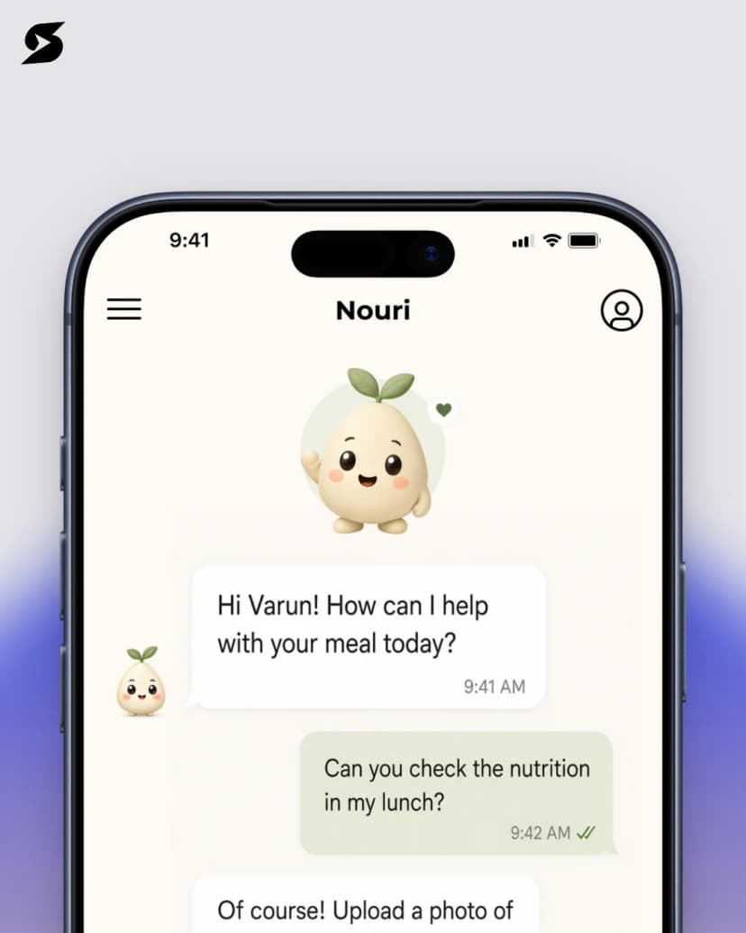 Nouri AI nutrition assistant welcome chat screen
