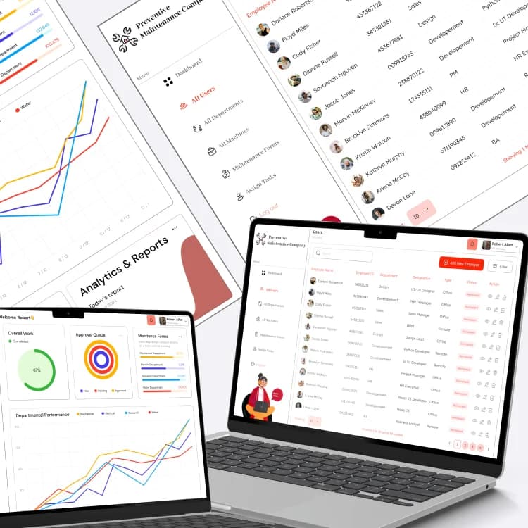 SaaS and web application development service illustration